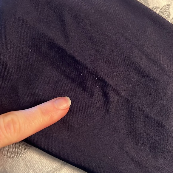 P.E. Nation navy blue workout leggings with thick black waistband - Picture 6 of 6